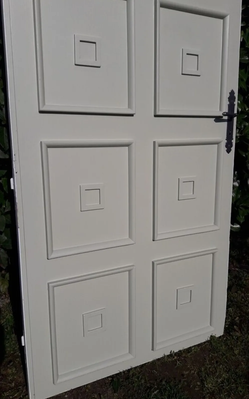 Porte 207x99,5cm de communication verso panneauté mouluré