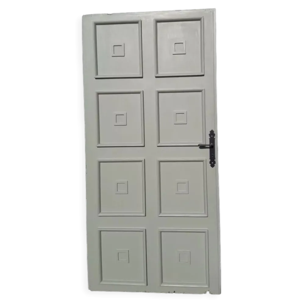 Porte 207x99,5cm de communication verso panneauté mouluré
