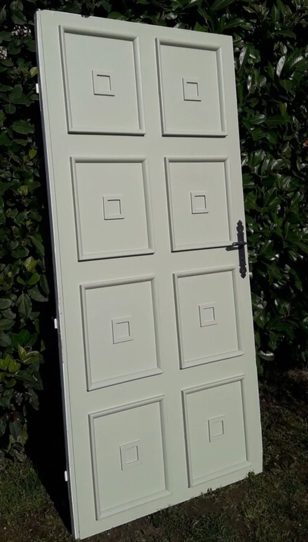 Porte 207x99,5cm de communication verso panneauté mouluré