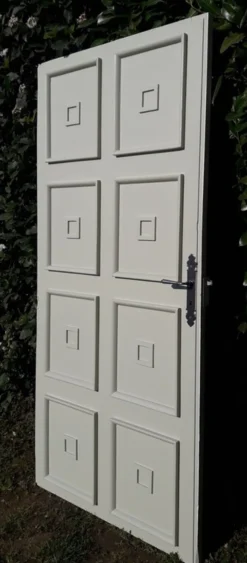 Porte 207x99,5cm de communication verso panneauté mouluré