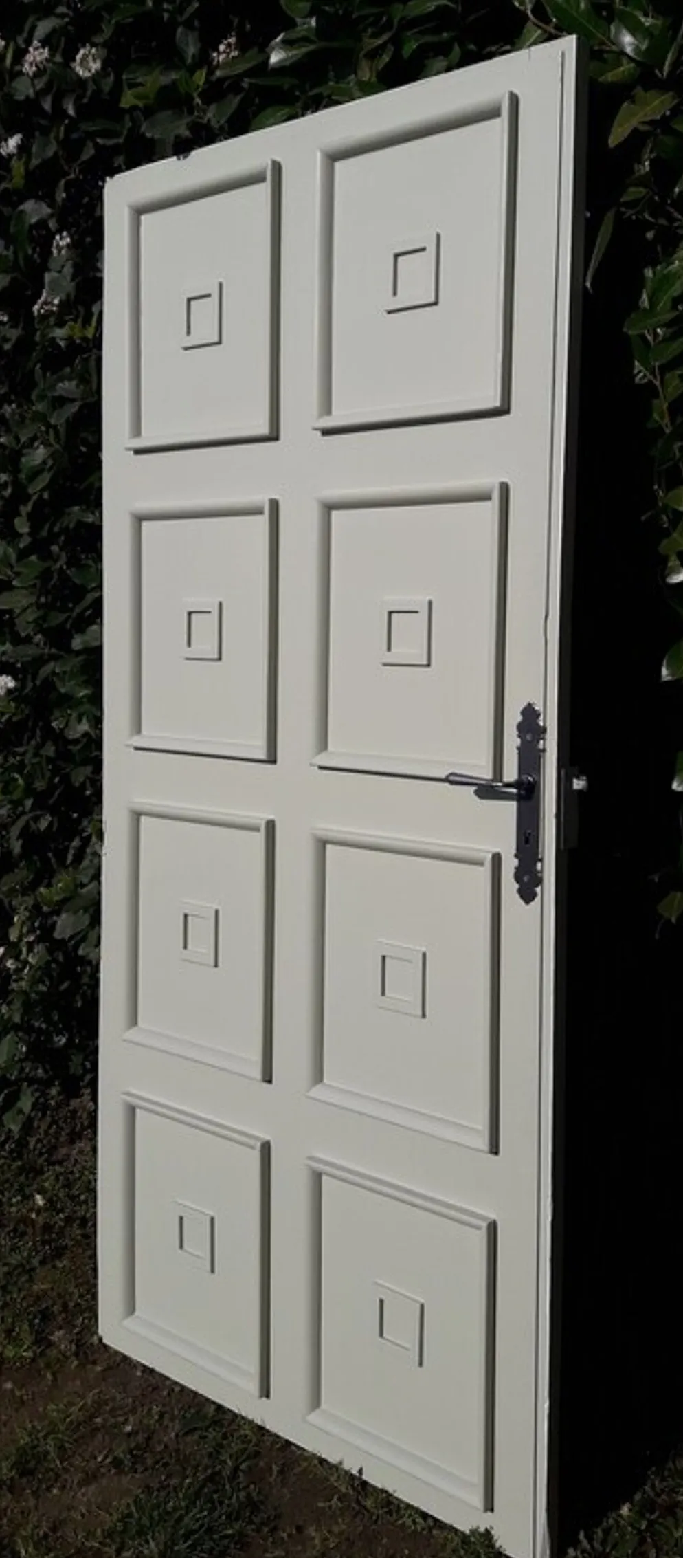 Porte 207x99,5cm de communication verso panneauté mouluré