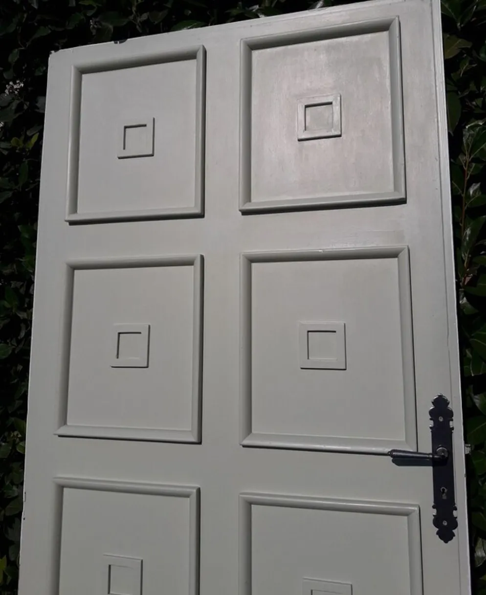 Porte 207x99,5cm de communication verso panneauté mouluré