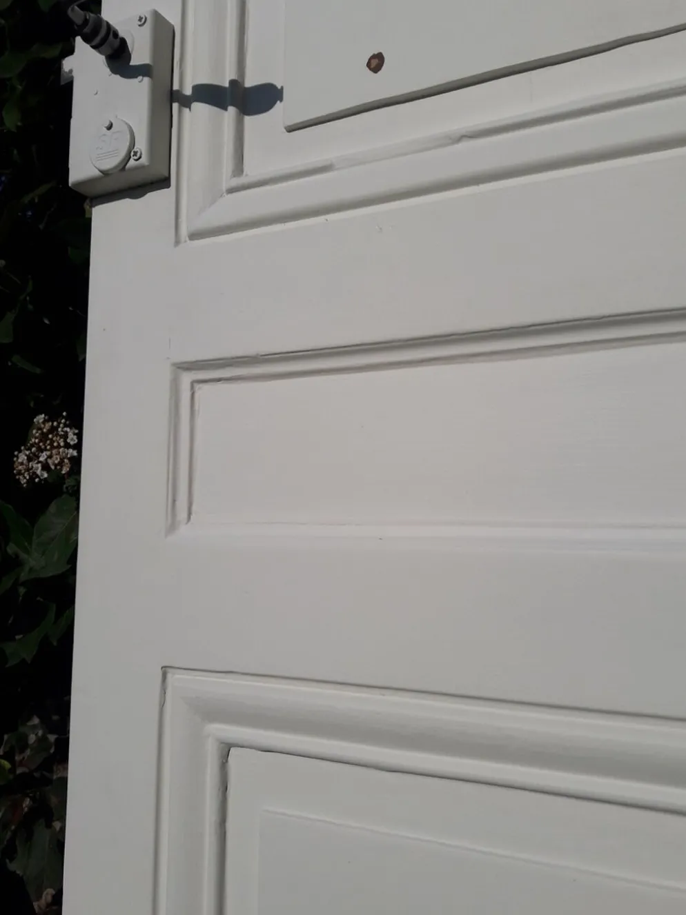 Porte 207x99,5cm de communication verso panneauté mouluré