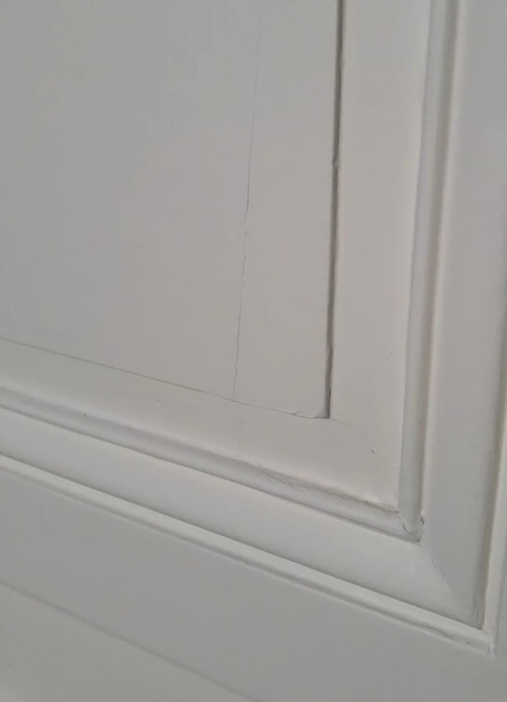 Porte 207x99,5cm de communication verso panneauté mouluré