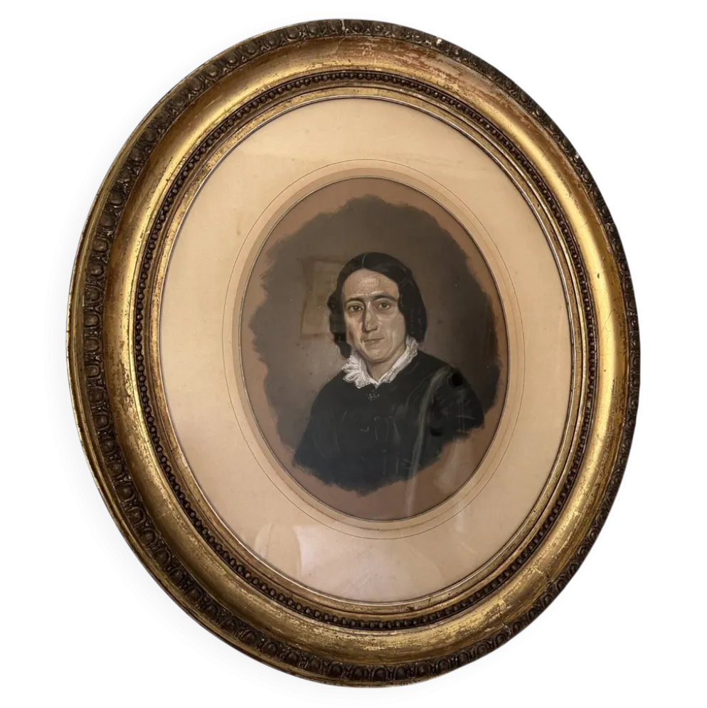 Portrait ancien encadrée d’une femme