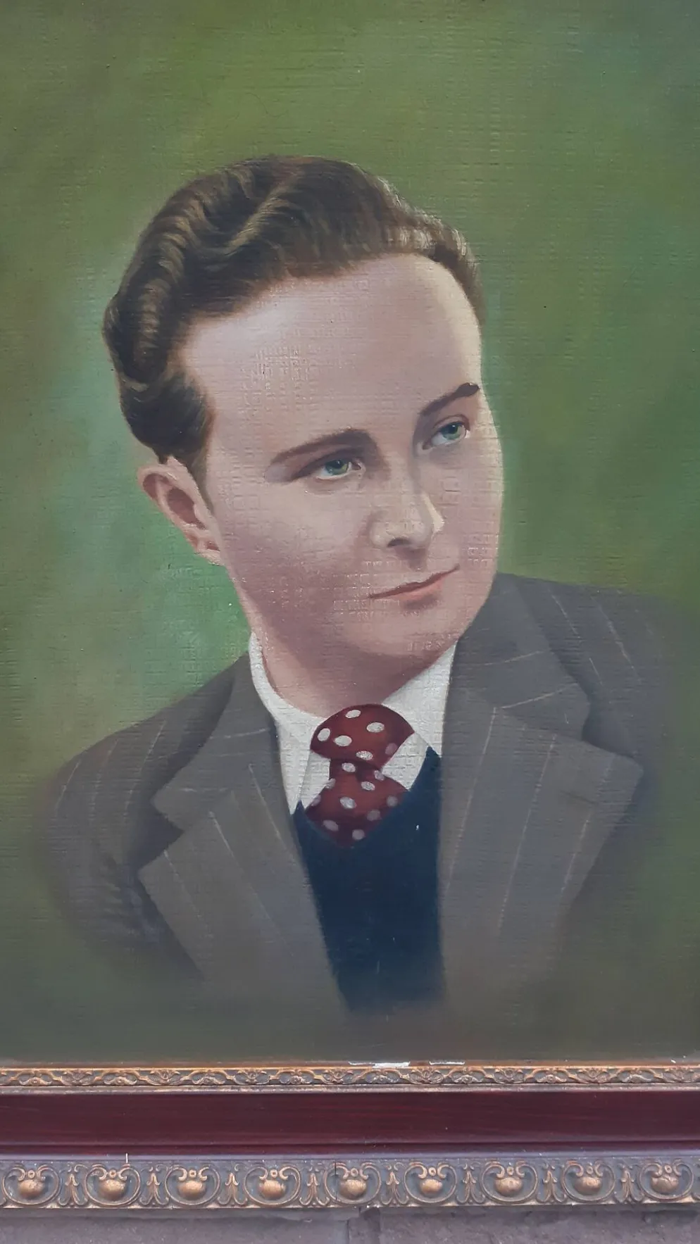 Portrait ancien huile sur panneau
