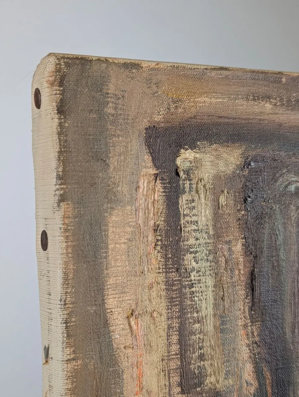 Portrait cubiste expressionniste à l'huile par Calvo Carrión années 1970