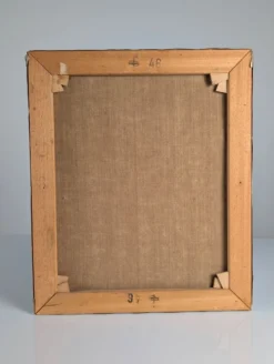 Portrait cubiste expressionniste à l'huile par Calvo Carrión années 1970
