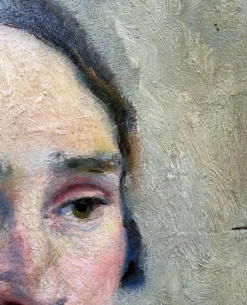 Portrait de femme moderniste, huile sur panneau, vers 1930