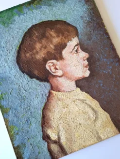 Portrait de garçon – huile sur toile - signé