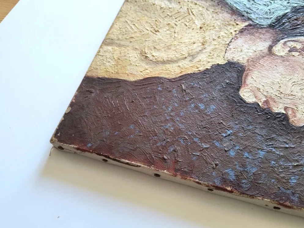 Portrait de garçon – huile sur toile - signé "vax", 1952