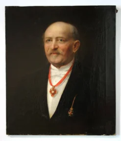 Portrait de gentleman du XIXe siècle, à l'aspect vieilli
