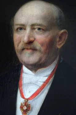 Portrait de gentleman du XIXe siècle, à l'aspect vieilli