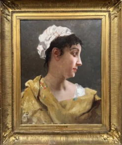 Portrait de jeune femme attribué à E. Pinchart