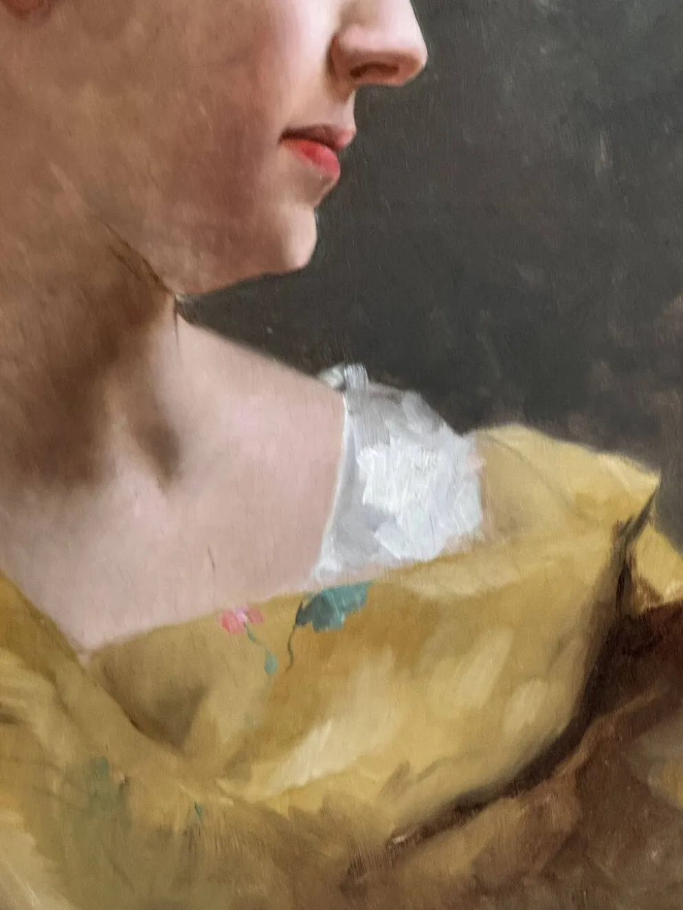 Portrait de jeune femme attribué à E. Pinchart
