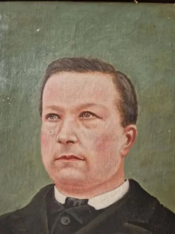Portrait d'homme ancien cadre doré