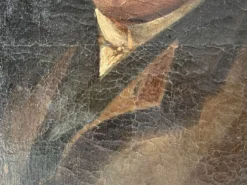 Portrait d'homme à l'huile sur toile XIXème, tableau ancien daté 1885