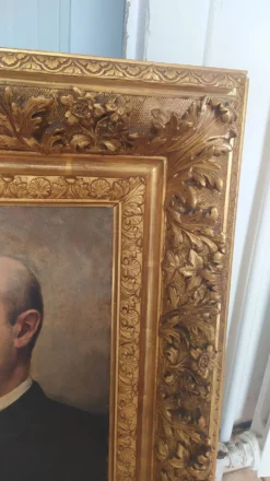 Portrait d’homme XIXe – A. Bellet, 1882 – Huile sur toile et superbe cadre