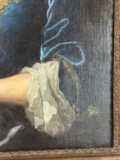 Portrait d’une dame de qualité, huile sur toile, XVIIIème siècle