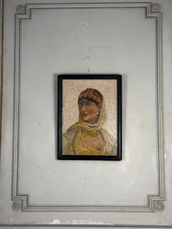 Portrait d’une dame en mosaïque de marbre dans le goût de l’antique, vers 1880