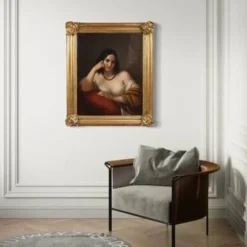 Portrait d'une dame signé N. Schiavoni et daté de 1842