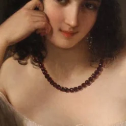 Portrait d'une dame signé N. Schiavoni et daté de 1842