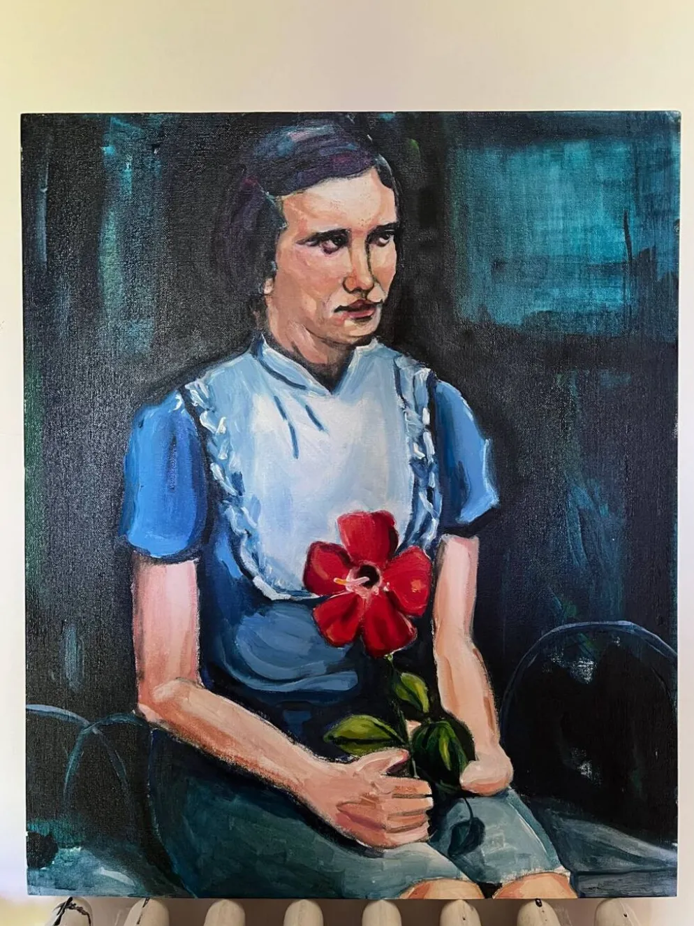 Portrait d'une jeune fille réalisé par l'artiste Cristina Barr