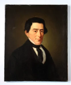 Portrait d'un homme distingué du XIXe siècle – Huile sur toile
