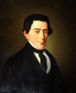 Portrait d'un homme distingué du XIXe siècle – Huile sur toile