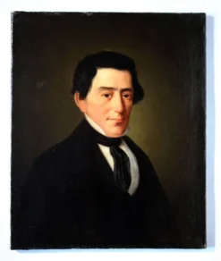 Portrait d'un homme distingué du XIXe siècle – Huile sur toile