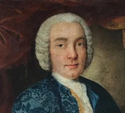 Portrait d'un jeune homme aristocratique français - Peinture à l'huile du XVIIIe siècle