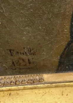 Portrait d'un jeune homme en huile sur toile du 19ème siècle