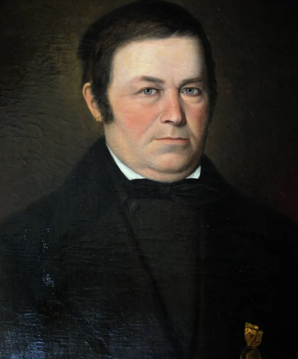 Portrait d'un élégant gentilhomme - Peinture à l'huile du XIXe siècle