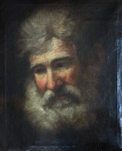 Portrait d'un vieil homme barbu du XVIIIe siècle