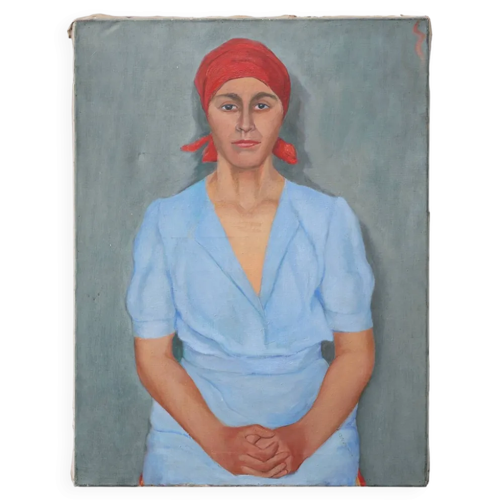 Portrait expressionniste d'une femme, Belgique 20e siècle