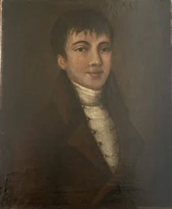 Portrait fin 18e jeune homme époque directoire huile sur toile