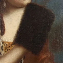 Portrait féminin à l’huile sur toile, Italie, XVIIIe siècle