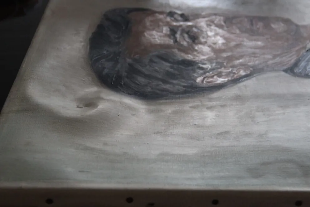 Portrait huile sur toile