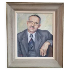 Portrait huile sur toile signé J. Adam 53