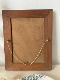 Portrait à l'huile ancien sur bois jeune femme