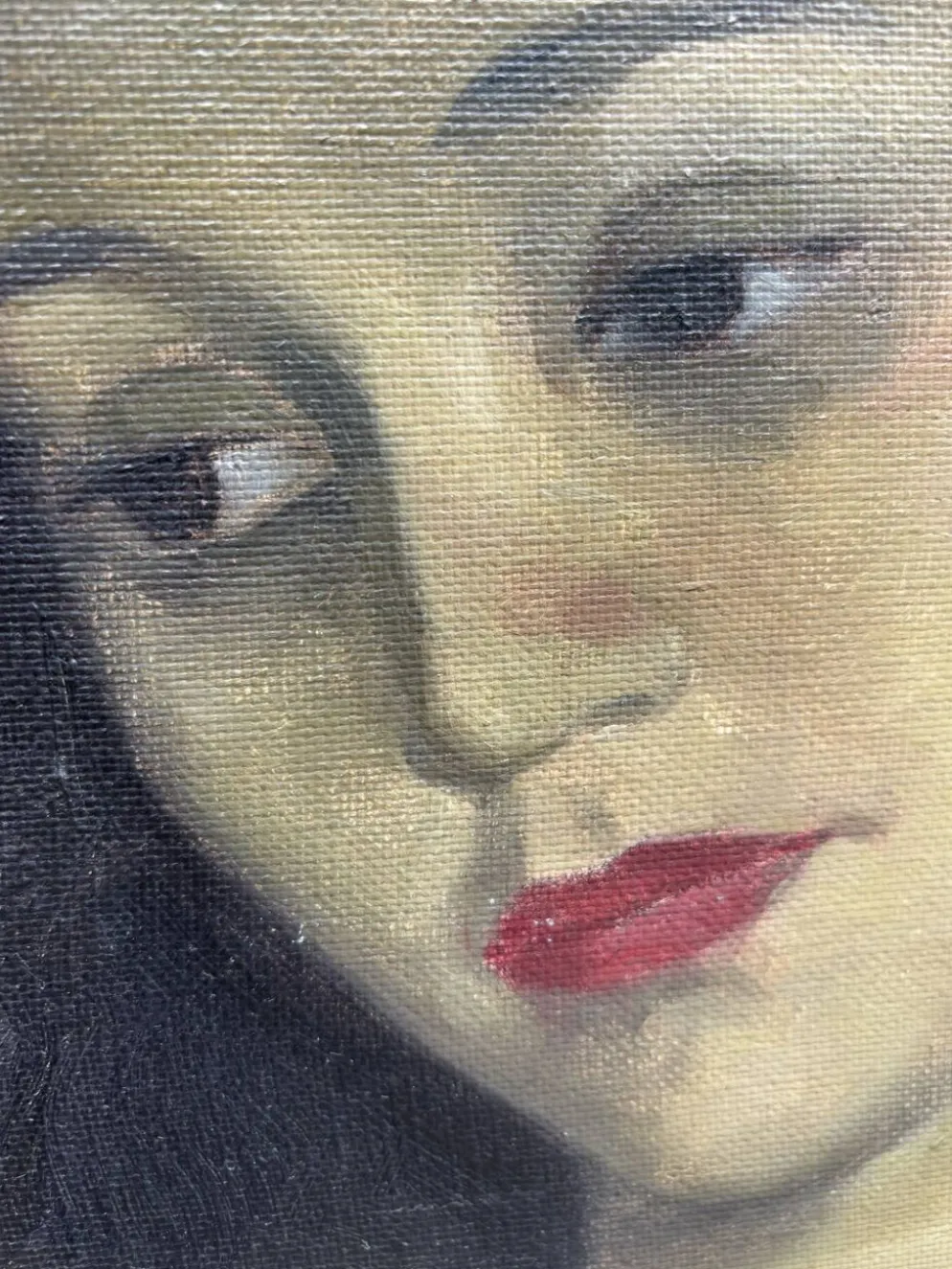 Portrait à l'huile d'une jeune femme par Jean Hynderick