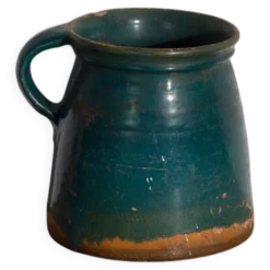 Pot ancien en céramique populaire vernissée – Europe centrale, vers 1930