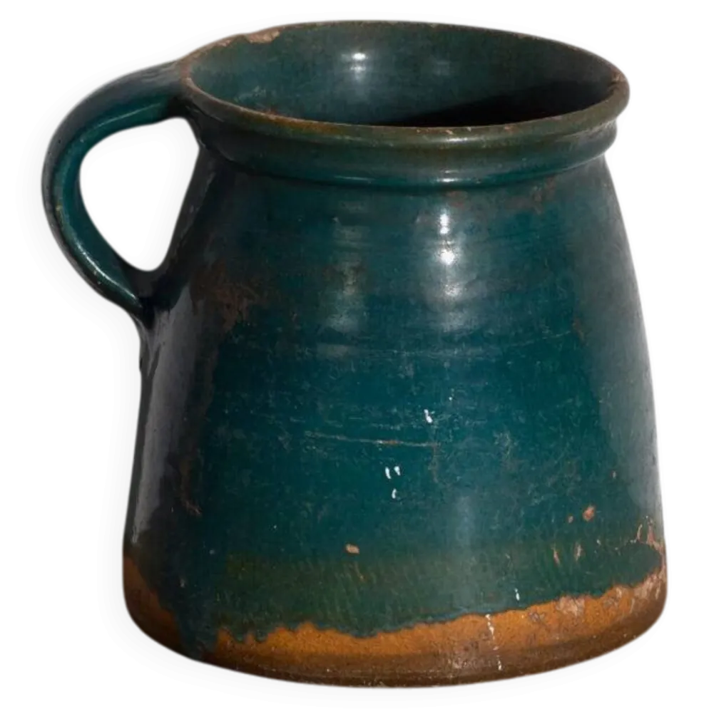 Pot ancien en céramique populaire vernissée – Europe centrale, vers 1930