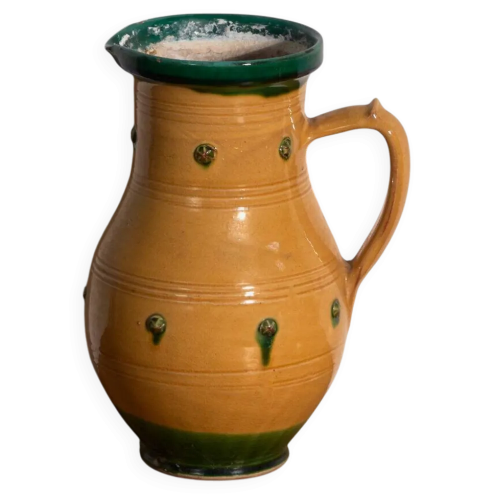 Pot ancien en céramique populaire vernissée – Europe centrale, vers 1930