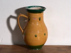 Pot ancien en céramique populaire vernissée – Europe centrale, vers 1930