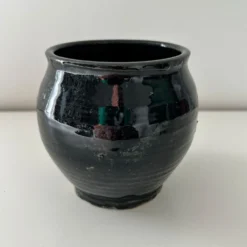 Pot en grès bleu nuit