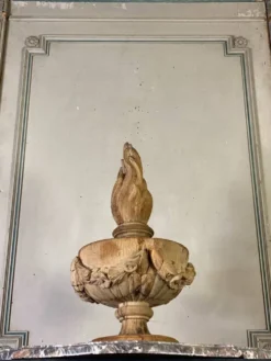 Pot à feu en bois sculpté, fin XVIIIème siècle