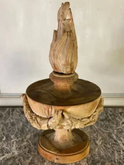Pot à feu en bois sculpté, fin XVIIIème siècle