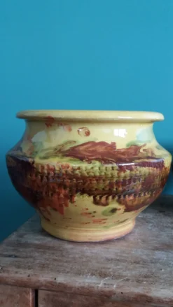 Pots de fleur, poterie provençale en terre cuite émaillée
