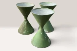 3 pots de fleurs Diabolo de Willy Guhl pour Eternit